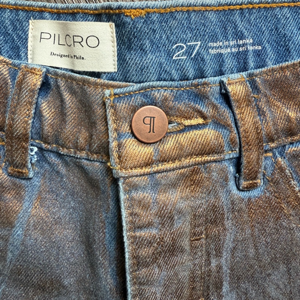 NWT Anthropologie The Devon Denim Shorts by Pilcro: Coated Edition - Picture 6 of 13